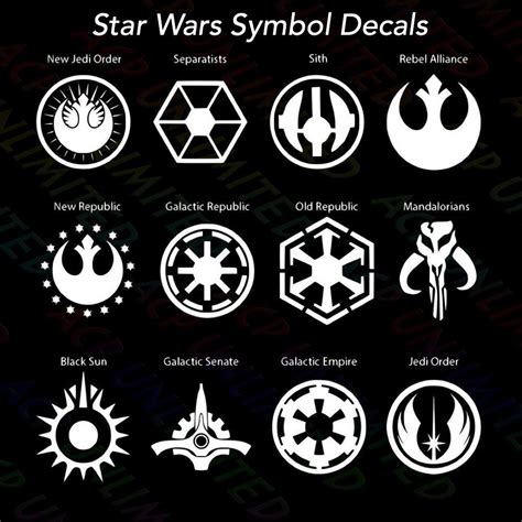 galactic empire symbol|jedi and sith symbols.